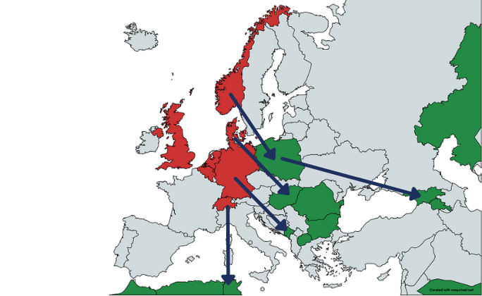 Geoarbitraz w drodze do FIRE Europa mapa1