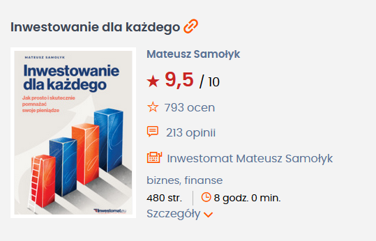 Książka o inwestowaniu 8 2025 09 19 19 23 58 Inwestowanie dla kazdego Mateusz Samolyk Ksiazka w Lubimyczytac.pl Opinie